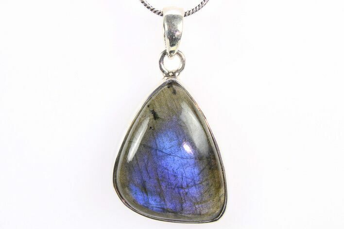 Brilliant Blue Labradorite Pendant with Chain #265092